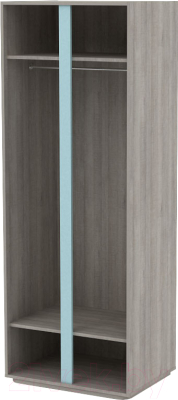 Шкаф 3Dom Фореста РС700 (дуб аутентик серый/голубой)