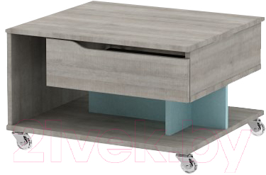 Журнальный столик 3Dom Фореста РС36М (дуб аутентик серый/голубой)