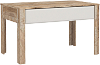 Журнальный столик Мебель-КМК Роксет 0554.9 (дуб юккон/белый глянец) - 