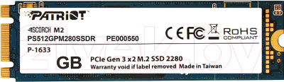 SSD диск Patriot Scorch M.2 128GB (PS128GPM280SSDR)