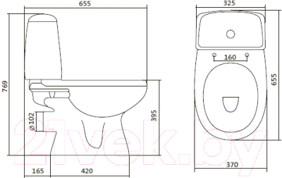 Унитаз напольный Santek Цезарь 1WH302415