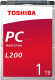 Жесткий диск Toshiba Sata-III 1Tb L200 Slim (HDWL110EZSTA) - 