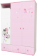 Шкаф Polini Kids Disney baby Минни Маус-Фея трехсекционный (белый/розовый) - 