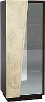 Шкаф с витриной Мебель-КМК Нирвана 0555.4 левый (дуб кентерберри т./камень серый) - 