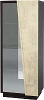 Шкаф с витриной Мебель-КМК Нирвана 0555.5 правый (дуб кентерберри т./камень серый) - 