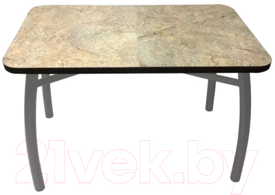 Обеденный стол Solt 110x70 (мрамор золото/ноги усиленные шелби-дуо серые)