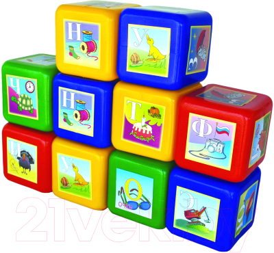 Развивающая игрушка Юг-пласт Кубики. Азбука / 5016