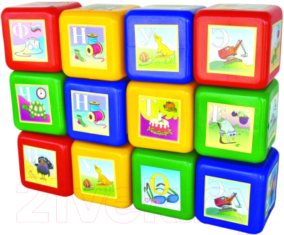 Развивающая игрушка Юг-пласт Кубики. Азбука / 5017