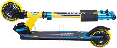 Самокат городской Ridex Rebel 125мм (желтый/голубой)