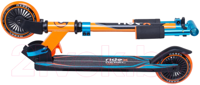 Самокат городской Ridex Rebel 125мм (оранжевый/голубой)