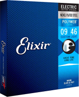 Струны для электрогитары Elixir Strings Custom Light 12025 Polyweb 9-46 - 