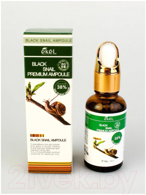 Сыворотка для лица Ekel Black Snail Premium Ampоule (30г)