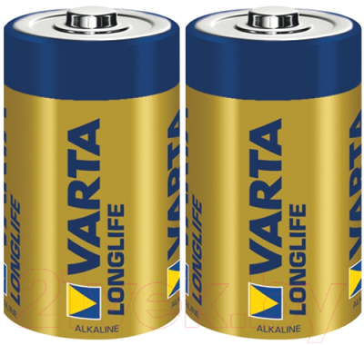 Комплект батареек Varta Longlife 2D LR20 / 04120113412 (2шт)