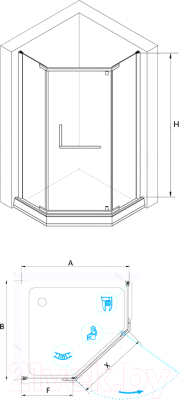 Изображение товара Душевой уголок RGW HO-081-B / 350608199-24