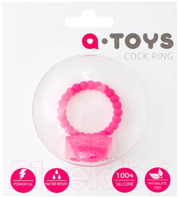 Виброкольцо ToyFa A-Toys / 769005 (розовый)