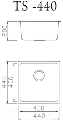 Мойка кухонная Tolero TS-440