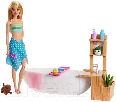

Комплект аксессуаров для кукольного домика Barbie, Ванная комната / GJN32