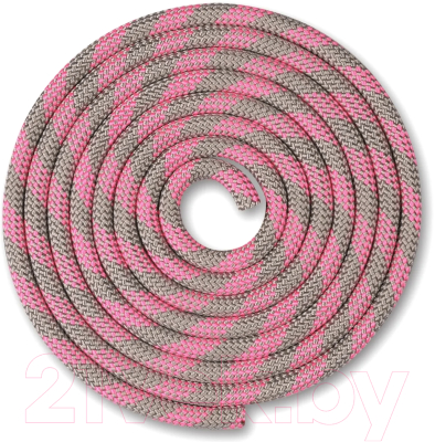 Скакалка для художественной гимнастики Indigo SM-360 (3м, серый/розовый)