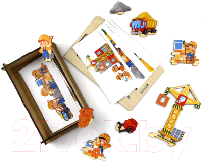 Развивающая игрушка WoodLand Toys Панорама. Стройка / 151104
