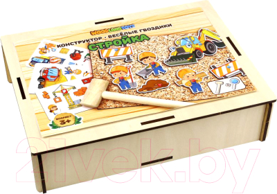 

Развивающая игрушка WoodLand Toys, Веселые гвоздики. Стройка / 118112
