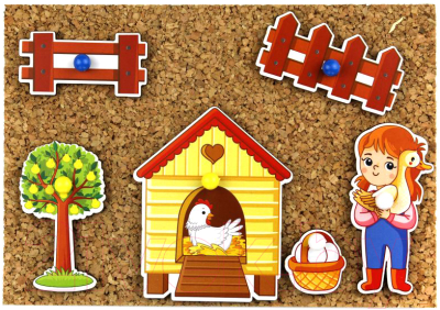 

Развивающая игра WoodLand Toys, Веселые гвоздики. Ферма / 118111