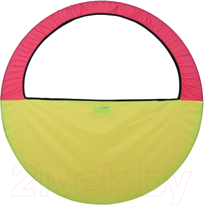 Чехол для гимнастического обруча Indigo SM-083 (желтый/ розовый)