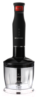 Блендер погружной StarWind SBP3432B (черный/красный)