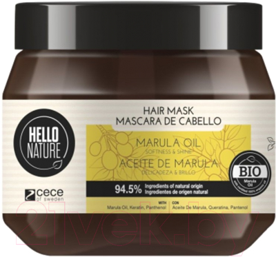 

Маска для волос Hello Nature, Marula Oil