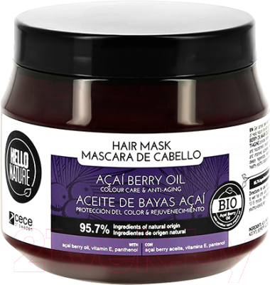 Маска для волос Hello Nature Acai Berry Oil (250мл)