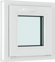 Окно ПВХ Brusbox Elementis Kale Откидное 2 стекла (450x550x70) - 