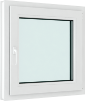 Окно ПВХ Brusbox Elementis Kale Поворотно-откидное правое 3 стекла (700x700x70) - 
