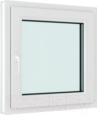 Окно ПВХ Brusbox Elementis Kale Поворотно-откидное правое 3 стекла (700x700x70)