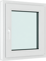Окно ПВХ Brusbox Elementis Kale Поворотно-откидное правое 2 стекла (900x900x60) - 