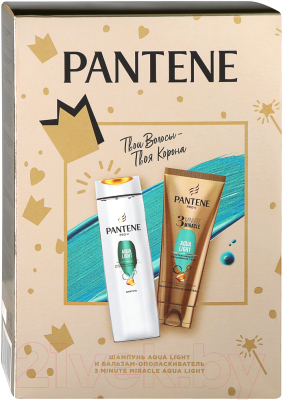 Набор косметики для волос PANTENE Aqua Light шампунь + бальзам 3 Minute Miracle (250мл+200мл)