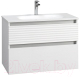 Миниатюра изображения товара Тумба под умывальник Belux Севилья НП80-02 (1, белый глянцевый)