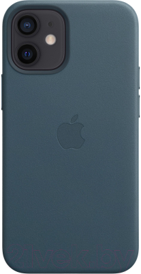 Чехол-накладка Apple Leather Case With MagSafe для iPhone 12 Mini Baltic Blue / MHK83