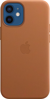 Чехол-накладка Apple Leather Case With MagSafe для iPhone 12 Mini Saddle Brown/MHK93