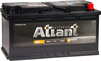 Автомобильный аккумулятор Atlant Black R+ (90 А/ч)