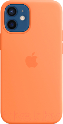 

Чехол-накладка Apple, Silicone Case With MagSafe для iPhone 12 Mini Kumquat / MHKN3
