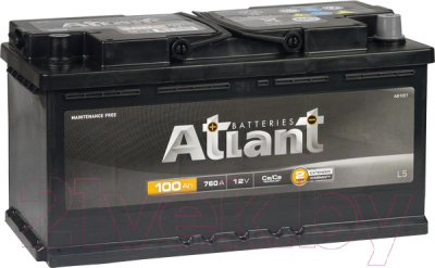 Автомобильный аккумулятор Atlant Black L+ (100 А/ч)