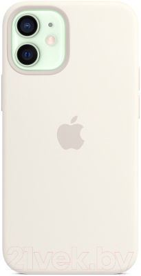 Чехол-накладка Apple Silicone Case With MagSafe для iPhone 12 Mini White / MHKV3