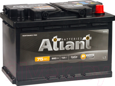 Автомобильный аккумулятор Atlant Black R+ (75 А/ч)
