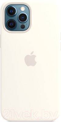 Чехол-накладка Apple Silicone Case With MagSafe для iPhone 12 Pro Max White / MHLE3