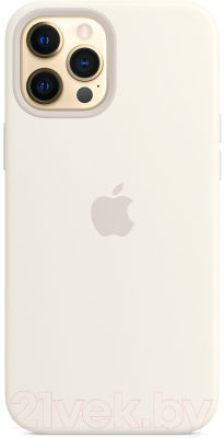 Чехол-накладка Apple Silicone Case With MagSafe для iPhone 12 Pro Max White / MHLE3
