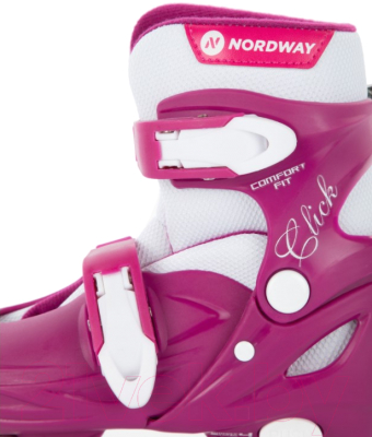 Коньки раздвижные Nordway DIH0118027 / A20ENDIH011-80 (р-р 27-30, розовый)
