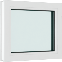 Окно ПВХ Brusbox Глухое 2 стекла (1200х1200х60) - 
