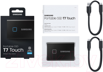 Внешний жесткий диск Samsung T7 Touch 500GB (MU-PC500K/WW)