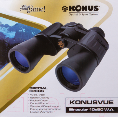 Бинокль Konus Konusvue 10x50 WA / 76577