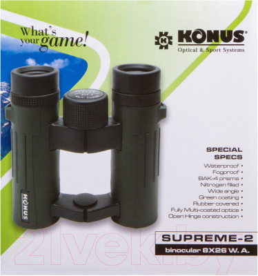Бинокль Konus Supreme-2 8x26 WA / 76589