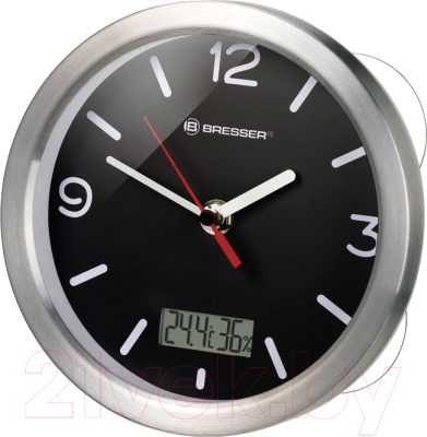 Настенные часы Bresser MyTime Bath RC / 74611 (черный)